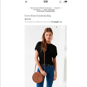 Circle straw crossbody bag